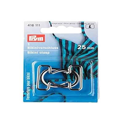 Immagine di Prym 416111 Chiusura Bikini e Cintura Met 25 Mm Argento And Belt Clasp, Metallo, Silver, One Size