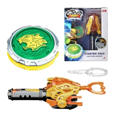 Immagine di Infinity Nado trottola per bambini in metallo, Battle Tops lanciatore di trottole bambini, da 5 6 7 8 9 10 11 12 anni, Starter Pack Lightning Leopard