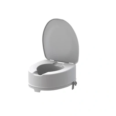 Immagine di Rialzo WC 15 cm con Staffe e Coperchio Ergonomico Sicuro
