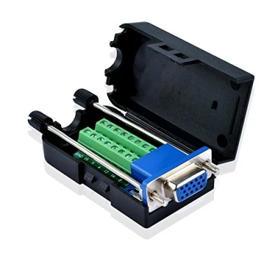 Immagine di S SIENOC D Sub DB15 VGA Femmina 3Row 15 pin Plug spina a terminal bordo di sblocco connettori Adattatore