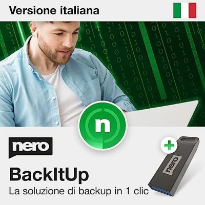 Immagine di Nero Software backup su USB dei dati, recupero cloud, automatico, ripristino, completamente automatici Licenza illimitata 1 PC Windows 11 / 10 8 7
