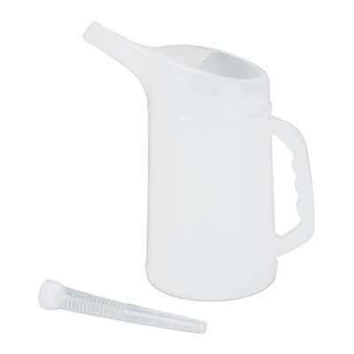 Immagine di Relaxdays Dosatore da 2 l per il Cambio dell’Olio, Beccucci Flessibili, Resistente, Auto, PE, Varie Misure, Bianco
