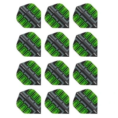Immagine di RED DRAGON Hardcore Radical Black &amp; Green Blocks 4 set per confezione (12 freccette in totale)