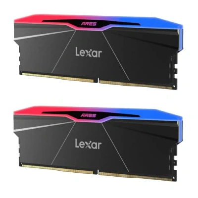 Immagine di Lexar ARES Gen2 RGB DDR5 RAM 32GB Kit (2x16GB) 6000MHz CL26, 288 Pin UDIMM Memoria Desktop, Computer da Gioco PC per AMD EXPO/DRAM Potenziata SK hynix/CL26 36 68/1,45 V (LD5U16G60C26BR RGD)