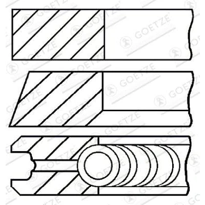 Immagine di GOETZE ENGINE 08 103007 00 Kit Fasce Elastiche 78,8 0,5 VOLKSWAGEN: Passat B5 GP Variant, AUDI: A4 B7 Avant, Avant