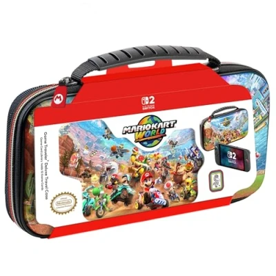 Immagine di RDS Custodia da viaggio Deluxe con licenza Nintendo Switch 2, OLED e Systems Mario Kart Game Traveler Contiene sistema, custodie per carte gioco