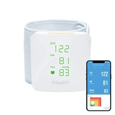 Immagine di iHealth VIEW BP7S Gestisci la tua pressione sanguigna, ovunque e in qualsiasi momento, compatibile con Bluetooth per dispositivi Apple Android.