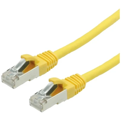 Immagine di Value 21.99.1222 RJ45 cavo di rete, patch CAT 6 S/FTP 0.50 m Giallo doppia schermatura, Privo alogeni, Ritardante fiamma 1 pz.