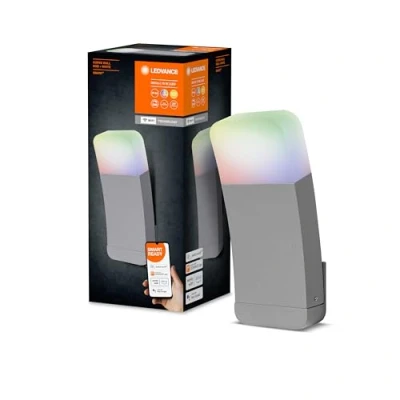 Immagine di LEDVANCE SMART+ CURVE MULTICOLOR SI 4058075478350 Lampada da parete per esterni a LED (monocolore) 9 W Grigio chiaro, Bianco