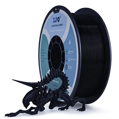 Immagine di ZIRO PLA filamento 1,75mm, stampante 3D filamentoSerie di colori base 1,75mm 1kg (2,2lbs), precisione dimensionale +/ 0,03mm,Nero