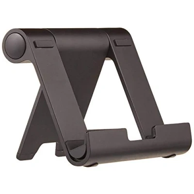 Immagine di Amazon Basics Supporto portatile inclinabile per tablet, lettori e book telefoni, Nero