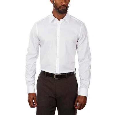 Immagine di Van Heusen Camicia da uomo slim fit, con colletto flessibile, elasticizzato, tinta unita Bianco 46 cm collo 81/84 manica(XXL)