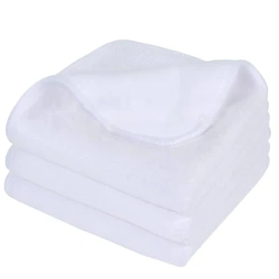 Immagine di Panno Struccante per il Viso in Microfibra Pulizia Solo con Acqua 30cm x 3 pezzi Colore Bianca (biancax3)