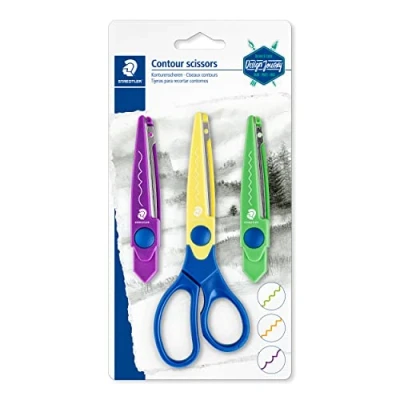 Immagine di STAEDTLER 965 S BK C Design Journey Craft Forbici per contouring, motivo a zig zag, onde e bordi zag