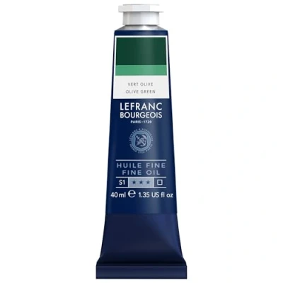 Immagine di Lefranc Bourgeois 301785 pittura a olio pregiata di ottima qualità, resistente alla luce e consistenza uniforme, tubo da 40 ml, ideale per telai, tele, tavole Stil De Grain Verde
