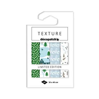 Immagine di Décopatch TD877C Assortimento di 4 Carte in Alluminio Natale Winter