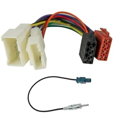 Immagine di Sound way Fascio Cavo Connettore ISO e Adattatore d&#039;antenna per Installazione autoradio Compatibile con Renault, Dacia dal 2011