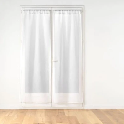 Immagine di Douceur d&#039;Intérieur, Coppia di pedane dritte (2 x 70 240 cm) Polpetta bianca, vela sabbiata con Top Pompon
