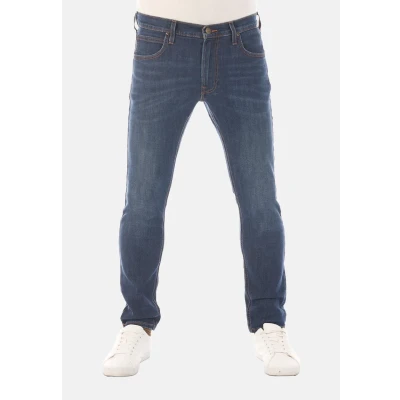 Immagine di Lee Luke Slim Fit Tapered jeans da uomo, pantaloni affusolati in denim di cotone, elasticizzati, blu, nero, grigio, taglie dalla 46 alla 54 (taglie US: w30, w31, w32, w33, w34, w36, w38), 48