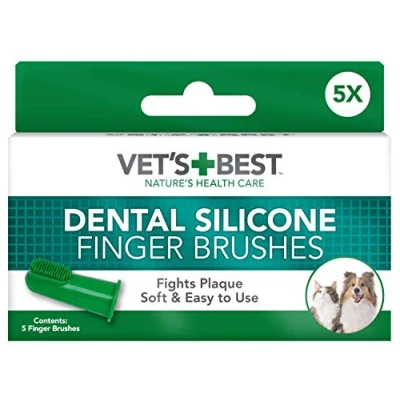 Immagine di Vet&#039;s Best Spazzolini da Dito in Silicone per Cani e Cuccioli Confezione 5 Pezzi