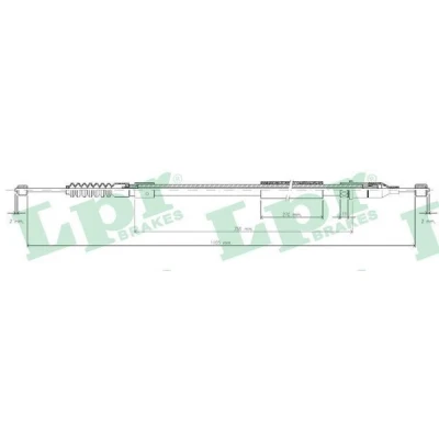Immagine di LPR C0555B Cavo Freno 1106/763 a tamburo OPEL: Corsa C Hatchback, Tigra Twintop