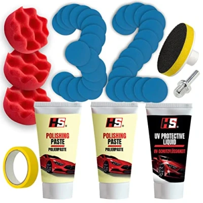 Immagine di rinnova fari auto Kit lucidatura HS Lucida opachi e ciechi completo Set di rinnovamento per made in EU