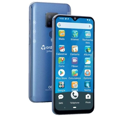 Immagine di Ordissimo Smartphone LeNumero2 Ideale per Senior Cellulare Semplice Interfaccia Basic Touch Screen 5,5&quot;, Caratteri Grandi, SMS, MMS, e Mail, Foto, Video Blu