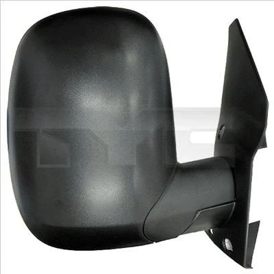 Immagine di specchio retrovisore esterno Tyc 310 0062 Sx nero convesso, Braccio corto, per a regolazione manuale