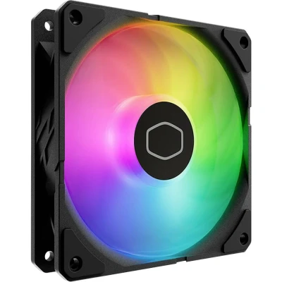 Immagine di Cooler Master SickleFlow Edge 120 ARGB Ventola da mm (690 2500 RPM, PWM), Flusso d&#039;Aria Elevato (70,7 CFM) e Pressione Statica (3,61 mmH2O), Gen 2, Controller LED, 32,8 dBA Max. Nero