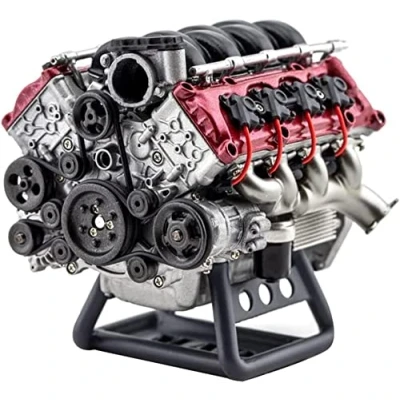 Immagine di Kit Motore Modello for Adulti, Mini V8, Meccanico in Metallo Mad RC AX90104 SCX10Ⅱ Capra VS4 10 PRO/Ultra assemblaggio Fai da Te Steam Hobby Toy