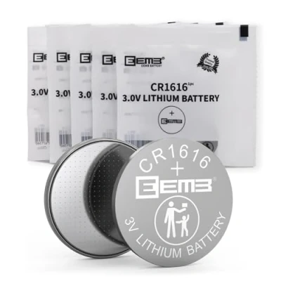 Immagine di EEMB 5 PACK CR1616 Batteria 3V al litio a bottone moneta 1616 DL1616 ECR1616 per telecomando, orologio, calcolatrice, notebook elettronico, termometro, gioco mobile
