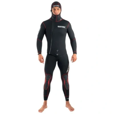 Immagine di Seac Privilege Flex Giacca con Cappuccio e Salopette, Muta da Sub in Neoprene 5 mm Uomo