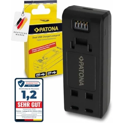 Immagine di PATONA Caricabatteria Doppio Compatibile con Insta IS360RB, 360 One R, RS Action Cam