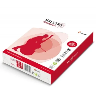 Immagine di MAESTRO® 94928A80S Risma di carta standard, formato A4, 80 g/mq, 500 fogli, bianco