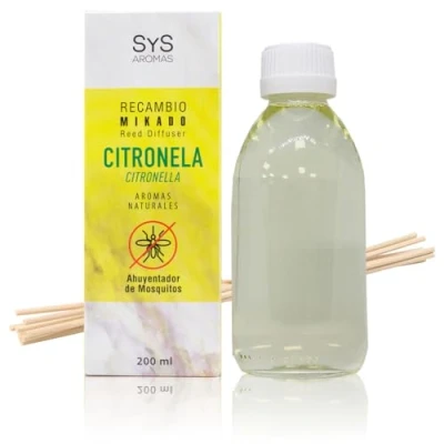 Immagine di Ricambio Mikado Citronella 200 ml + bastoncini Laboratorio SYS