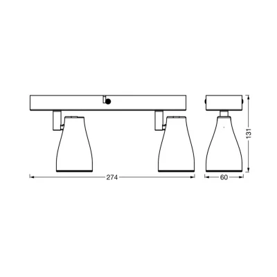Immagine di LEDVANCE Pear faretto LED GU10 2 luce grigio