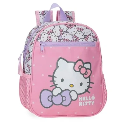 Immagine di Hello Kitty My Favourite Bow, Zaino per bambini, scolastico, Rosa, spalline larghe e regolabili, in poliestere. Borse Joumma., bambini età prescolare