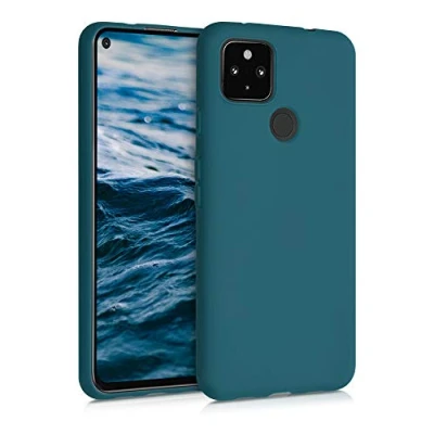 Immagine di kwmobile Custodia Compatibile con Google Pixel 4a 5G Cover Back Case per Smartphone in Silicone TPU Protezione Gommata petrolio matt