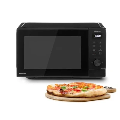 Immagine di Panasonic NN GD35QBEPG 29L Microonde per barbecue, 1000 W, scongelamento automatico, cottura combinata, timer, colore: Nero
