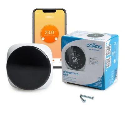 Immagine di Domos Termostato WiFi intelligente da incasso per riscaldamento digitale parete Touch screen programmabile Compatibile con Alexa e Google Assistant