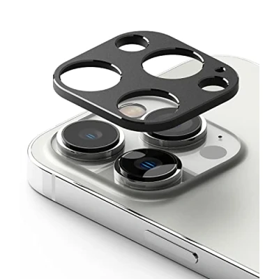Immagine di Ringke Camera Styling Compatibile con iPhone 14 Pro Max (6.7&#039;&#039;) e (6.1&#039;&#039;), Protezione Fotocamera Telaio Alluminio Black Nero