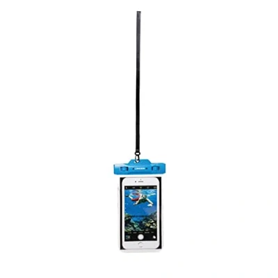 Immagine di Cressi Mobile XDF310020 Custodia Protettiva e Impermeabile per Cellulari Smartphone, Taglia Unica, Trasparente/Blu