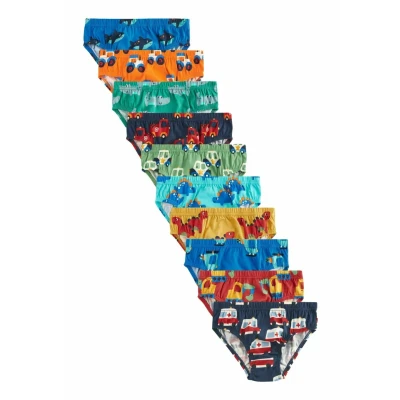 Immagine di Next 10 PACK Standard Slip per bambini, Taglia: 116, Bright primary print