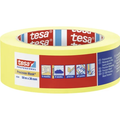 Immagine di tesa PRECISION 04334 00003 00 Nastro crespato Präzisionskrepp® Giallo (L x L) 50 m 38 mm 1 pz.
