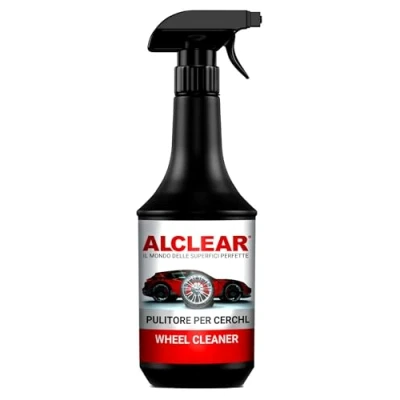Immagine di ALCLEAR Premium Detergente per cerchi auto in alluminio verniciato acciaio cromati, senza acidi, con indicatore attivo, 1.000 ml