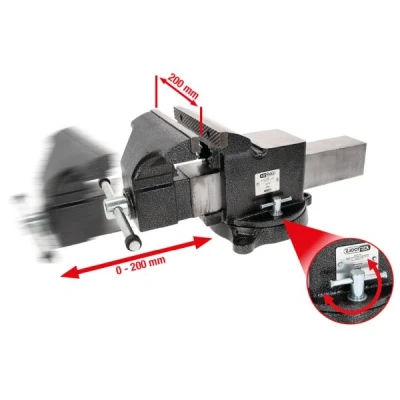 Immagine di KS Tools 914.0008 Morsa a vite Larghezza becchi/ganasce: 200 mm Apertura (max.):