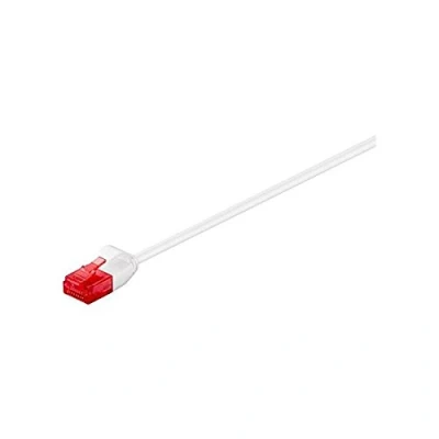 Immagine di goobay 71549 CAT 6 Cavo di collegamento fine, U/UTP, Bianco