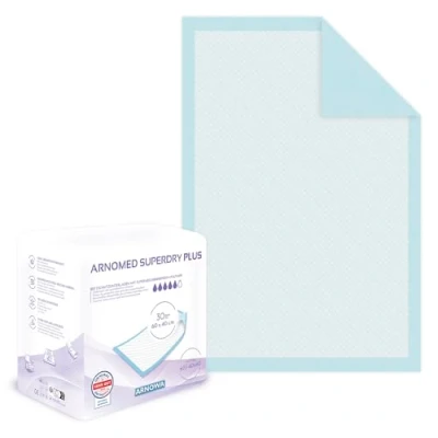 Immagine di 150x ARNOMED traversine 60x40cm, traverse letto per incontinenza usa e getta, neonato fasciatoio, anziani assorbenti a 5 strati in cellulosa caso di