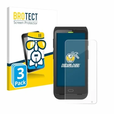 Immagine di brotect Pellicola Protettiva Vetro per Honeywell CT40 XP Protezione Schermo (3 Pezzi) [Durezza Estrema 9H, Chiaro]