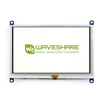 Immagine di Waveshare 5 Inch Display Resistive Touchscreen HDMI LCD(B) 800x 480 High Resolution for Raspberry Pi 4/3 Model B/3B+,Work as Computer Monitor Windows 10/8.1/8/7